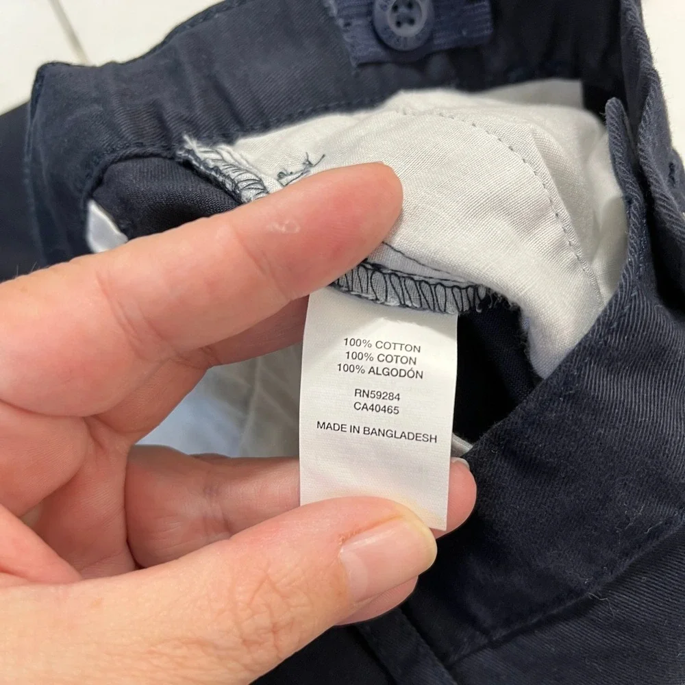 Childrens Place Pants Boys 12‎ Husky Navy Dress Flat Front Modern Essentials NWT